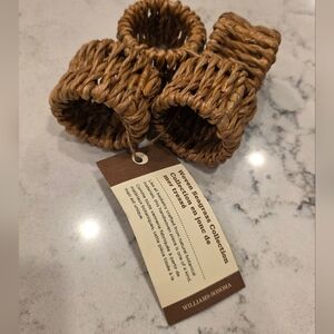 Williams Sonoma Rustic Brown Napkin Rings